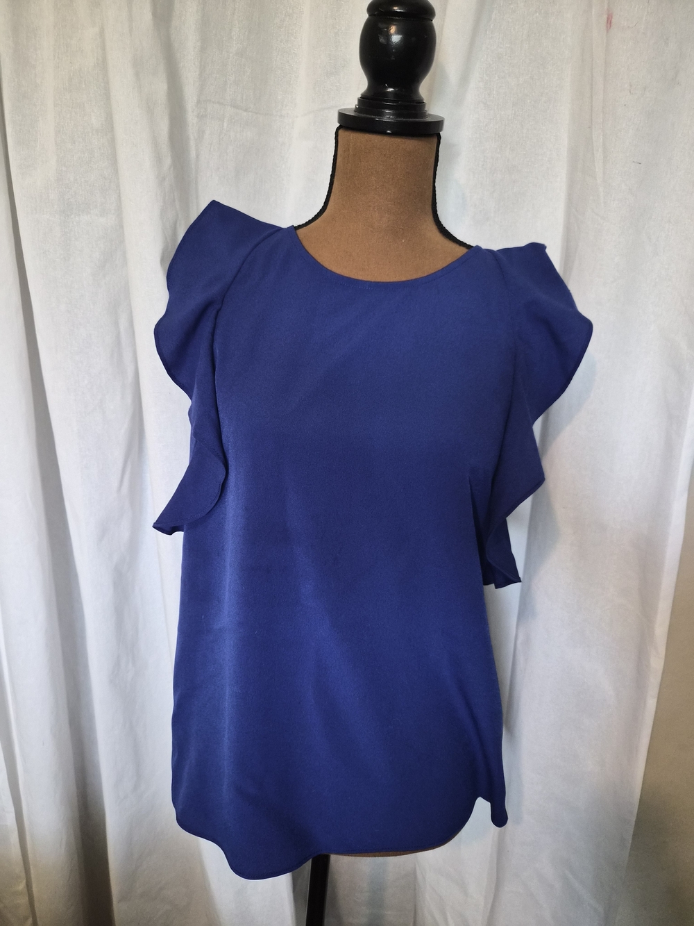Juicy Couture Royal Blue Ruffle Sleeve Blouse